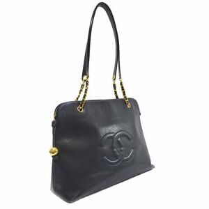 Chanel Caviar Skin Chain Shoulder Tote Bag